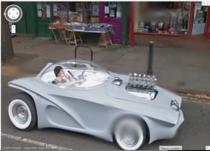 Futuristic Badass Car found in Google Street View