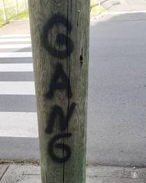 Gang graffiti is getting out of hand in my neighbourhood