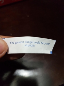 Gee thanks fortune cookie