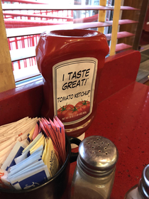 Generic diner ketchup from Dunning-Kruger Foods Inc