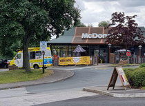 Genius place for an Ice-cream van to stop McDs ice-cream machines are broken most of the time