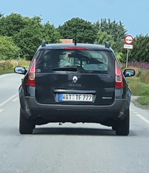 German numberplate