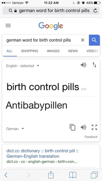 German word for birth control pills