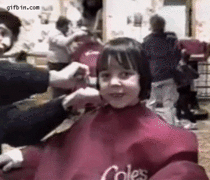 getting a haircut