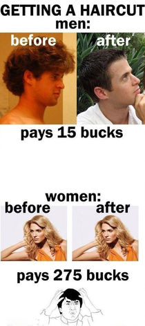 Getting a Haircut Men vs Women