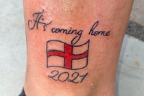 Getting a tattoo celebrating football coming home BEFORE it doesnt and instead it goes to Rome