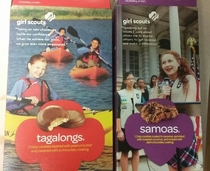 Girl Scouts Celebrating in-focus redheads and blurry brown girls