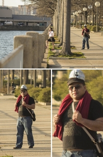 Girl walked into my frame while taking pictures Her two-hatted boyfriend was not amused