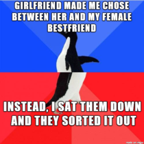Girlfriend thought my bestfriend was going tosteal me from her