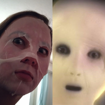Girlfriend wakes me up sometimes wearing these creepy facial masks Instant cocoon flashbacks