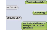 Girls just need to accept a compliment