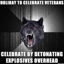 Given the number of veterans with PTSD this probably shouldnt be a fireworks holiday
