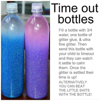 Glitter time out bottles for kids