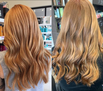 Golden copper balayage--after seeing so many hair color fails I had prepared myself for disappointment I was pleasantly surprised instead