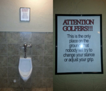 Golf course bathroom this morning