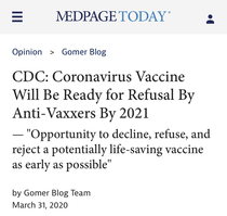 GomerBlog throwing some shade at the antivaxxers