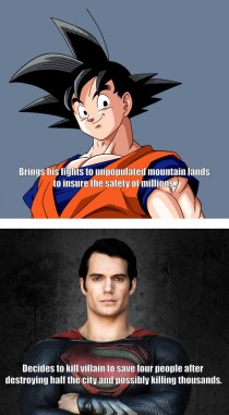 Good Guy Goku vs Douchebag Superman 