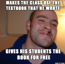 Good Guy Professor regarding textbook purchases