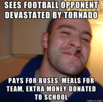 Good guy Sacred Heart Griffin high school who will host Washington IL in football playoffs after terrible tornado