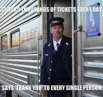 Good guy train conductor The little things really do matter