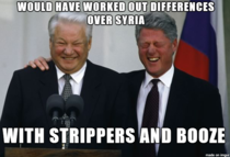 Good Guys Bill Clinton and Boris Yeltsin