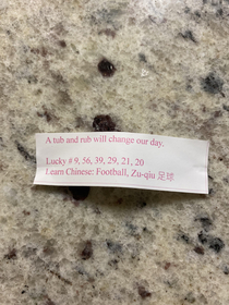 Good thing my nephew is too young to read his fortune cookie