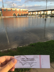 Good thing the parking pass lasts all year Photo credit myself modern woodman park in Davenport Iowa