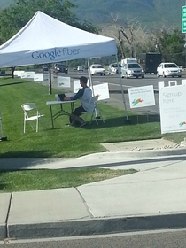 Google Fiber is outside of my work anyone want me to sign them up
