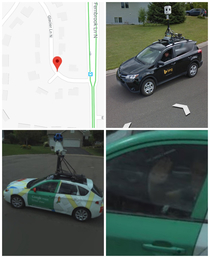 Google street maps waving to Bing