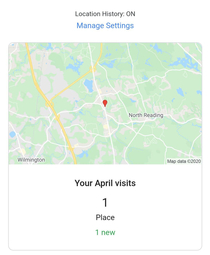 Google timeline felt the need to update me on all the places I went to in April during covidmania