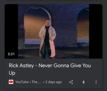 Google tried to rickroll me in my feed