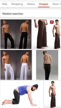 Googled men wearing yoga pantswas not disappointed