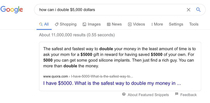 Googles top result on how to double your money