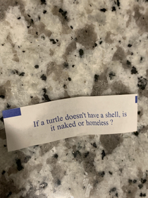 Got a fortune cookie with my wanton soup and I am officially woke