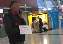 Got a message at the airport