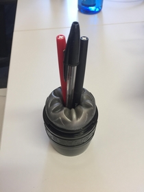 Got a new pencil holder at work none of my colleagues noticed yet