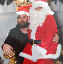 Got a pic with santa He said I was too big We compromised