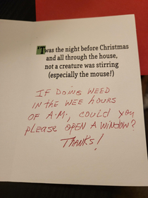 Got a thoughtful Christmas card from one of my neighbors I dont smoke