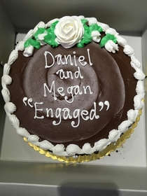 Got engaged over the weekend Future MIL got us an extremely sarcastic sounding cake
