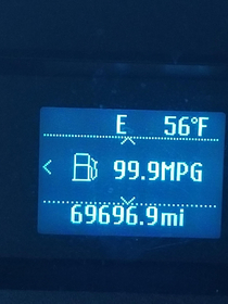 Got the perfect mileage before my car got totaled by a deer a few days later I am ok