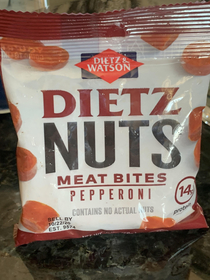 Got to ask my wife in all seriousness if she wanted a Meat Bite from Dietz Nuts