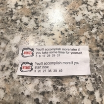 Got two fortunes in my cookie Ive never been more conflicted in my life