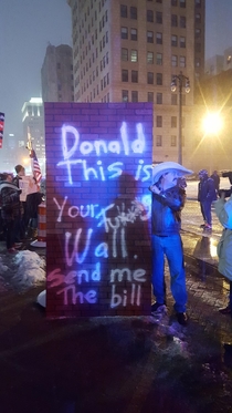 Gotta love it when protesters get creative