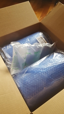 Gotta love those Amazon warehouse robots Ordered bubble wrap Came packaged in bubble wrap