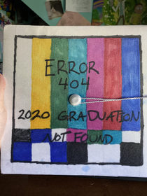 Grad cap this year not the best at drawing but I think its cool