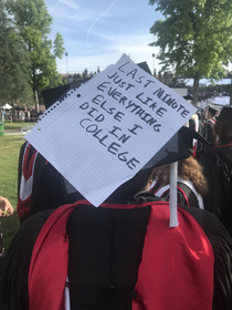Graduated yesterday In a see of decorates caps this was my fave 