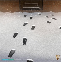 Great advertising from Guinness during the recent snow storm in Ireland