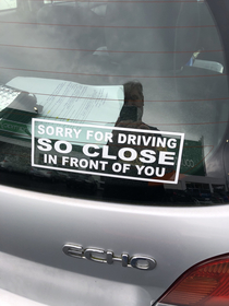 Great car sticker I saw today