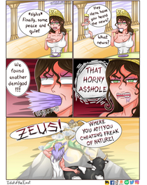 Greek Mythology in a nutshell yes Zeus was a freak of nature and he deserve to be bonked
