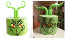 Grinch inspo on the left  my Grinterpretation in the right